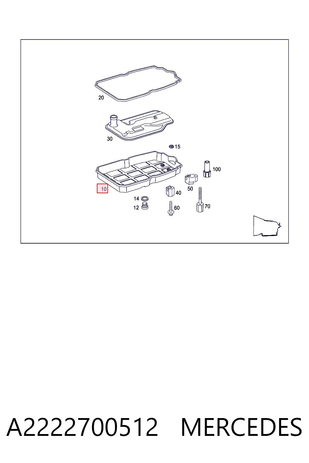 A2222700512 Mercedes Піддон АКПП