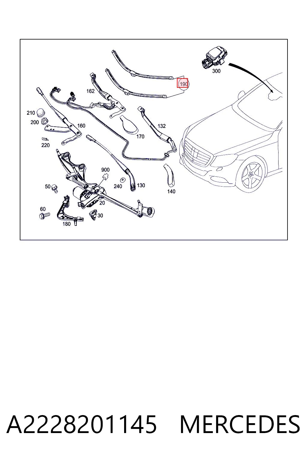 A2228201145 Mercedes Склоочисники лобового скла