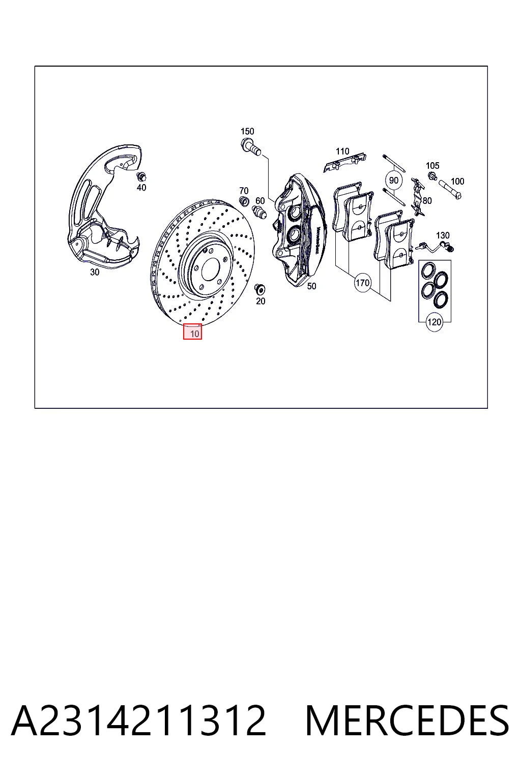 A2314211312 Mercedes Гальмо дискове переднє