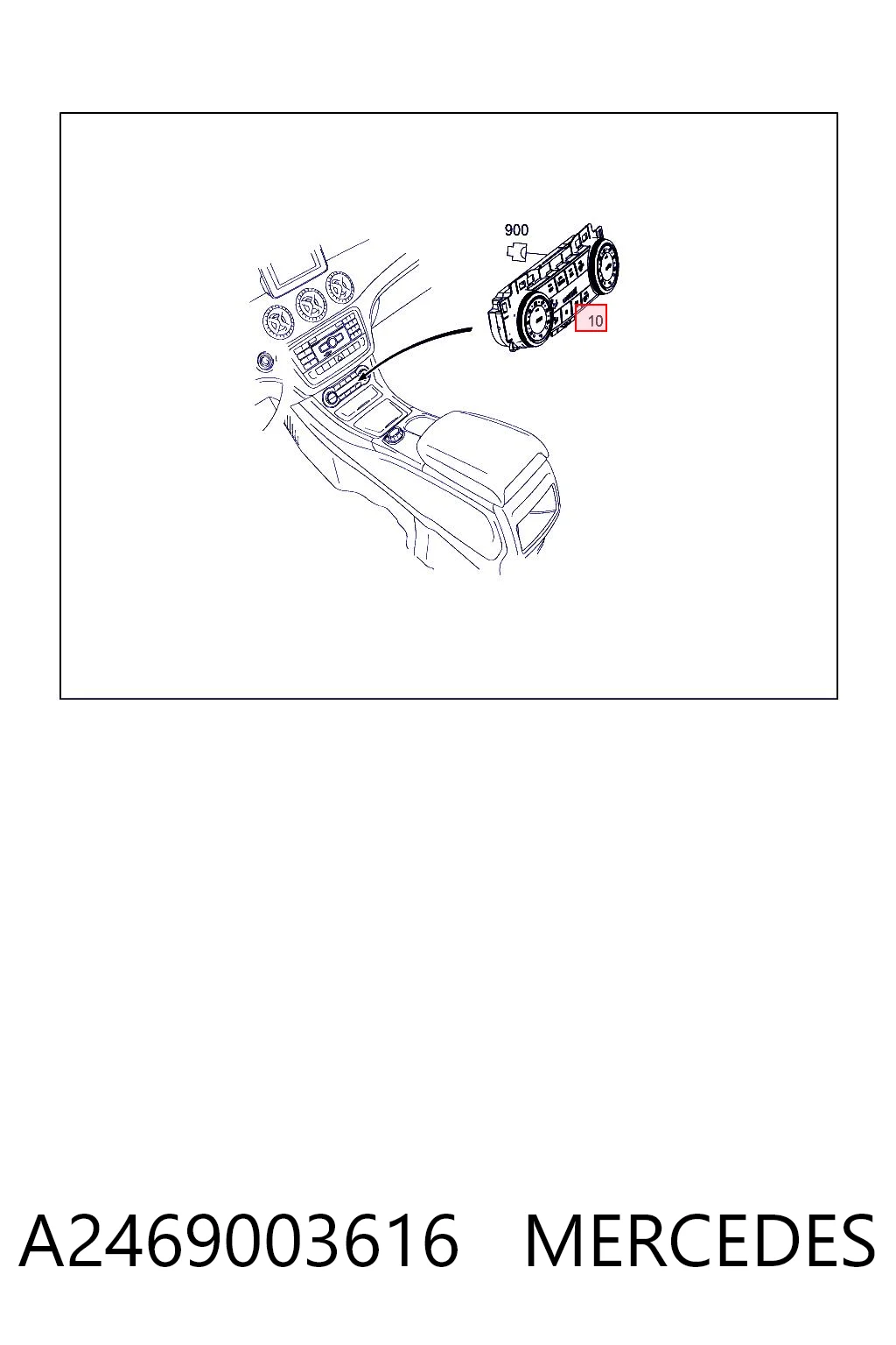 A2469003616 Mercedes Механізм управління кондиціонером