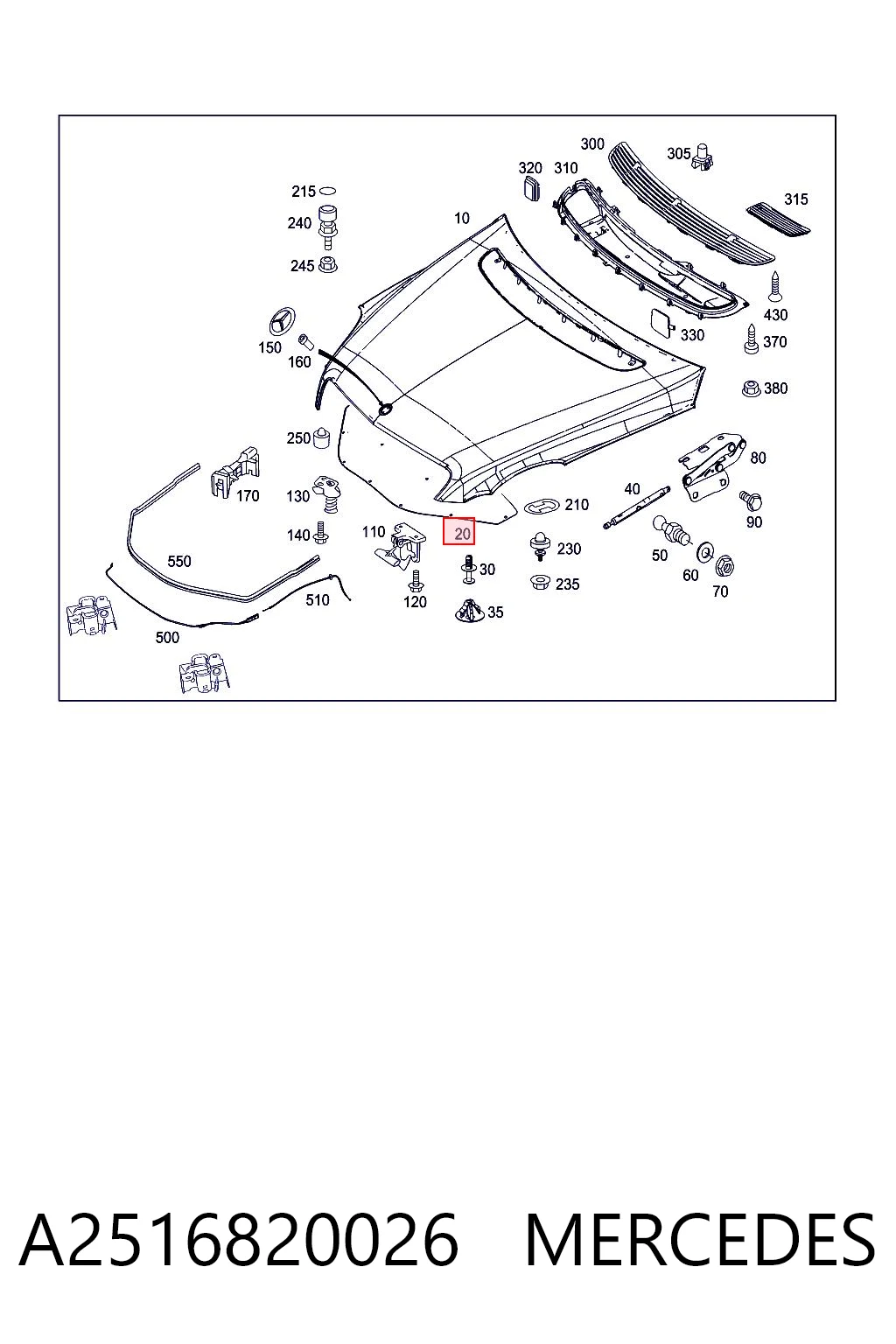 Купити Шумоізоляція капота Mercedes R  W251