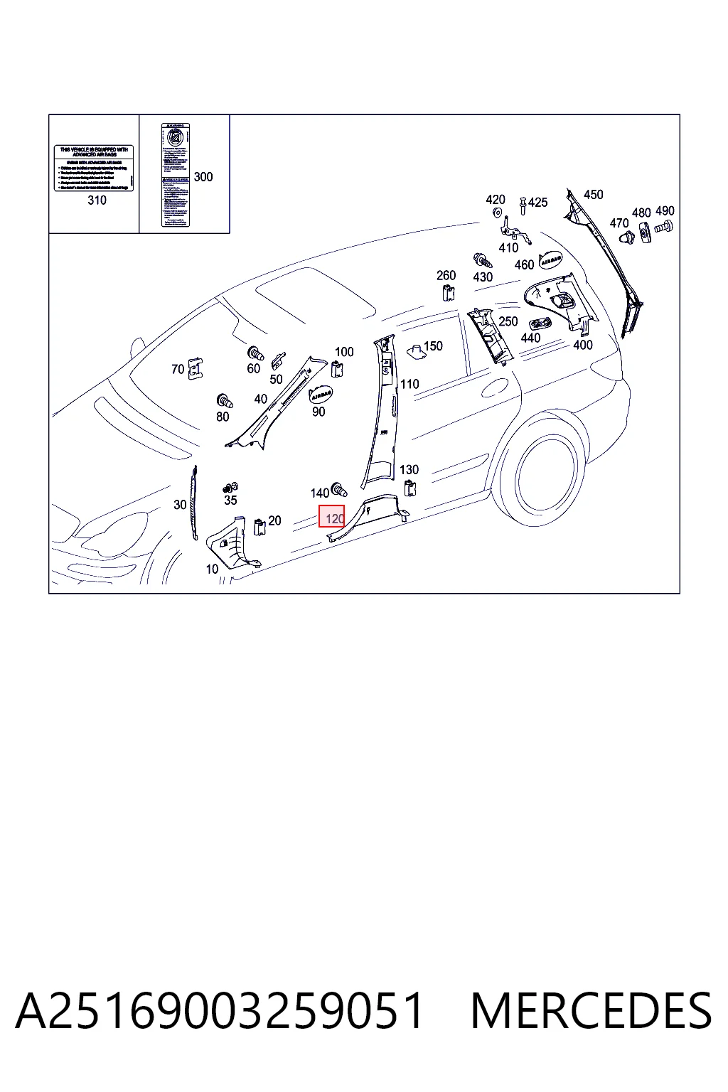 A2516900325 Mercedes 