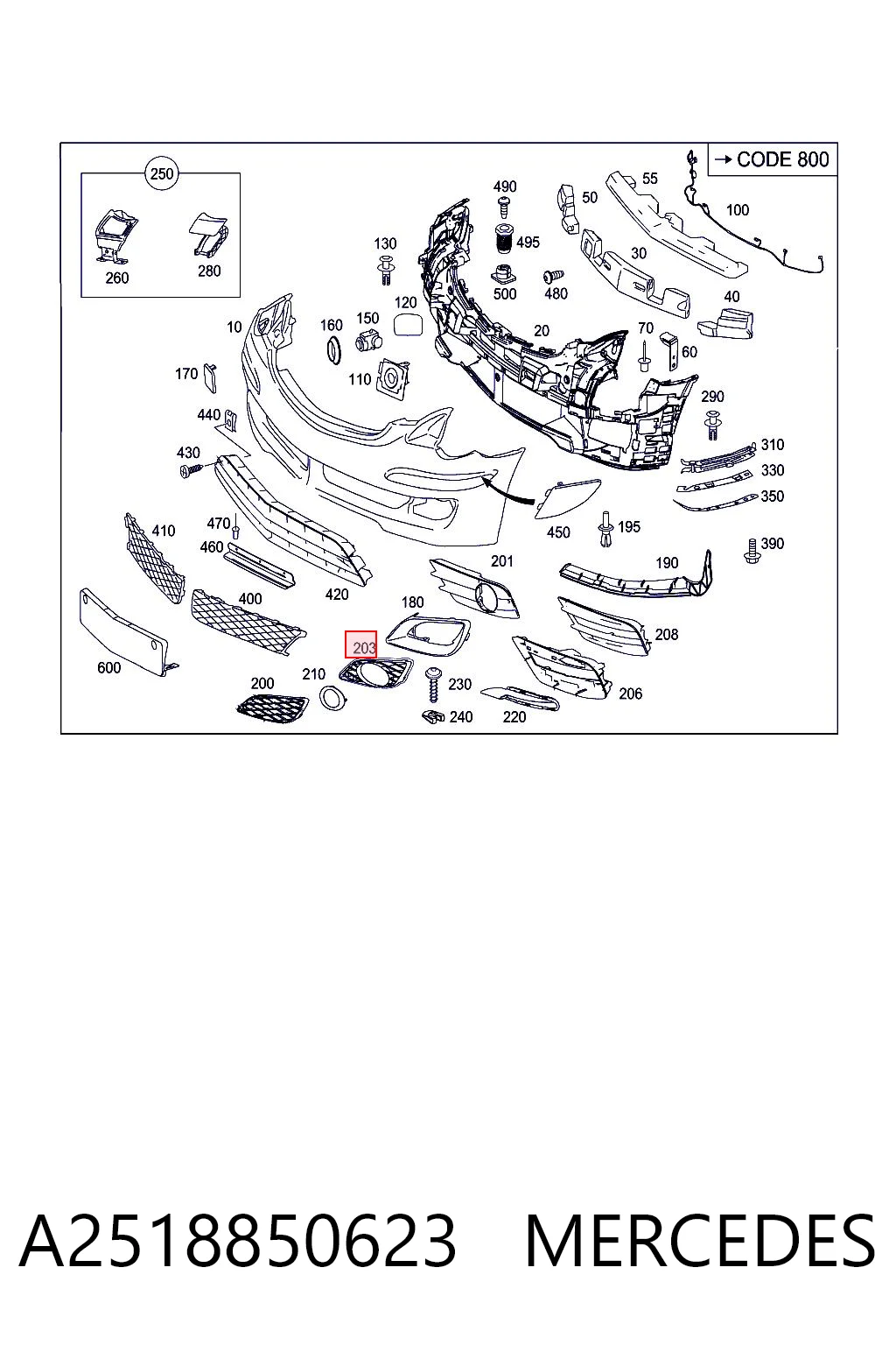 A2518850623 Mercedes 