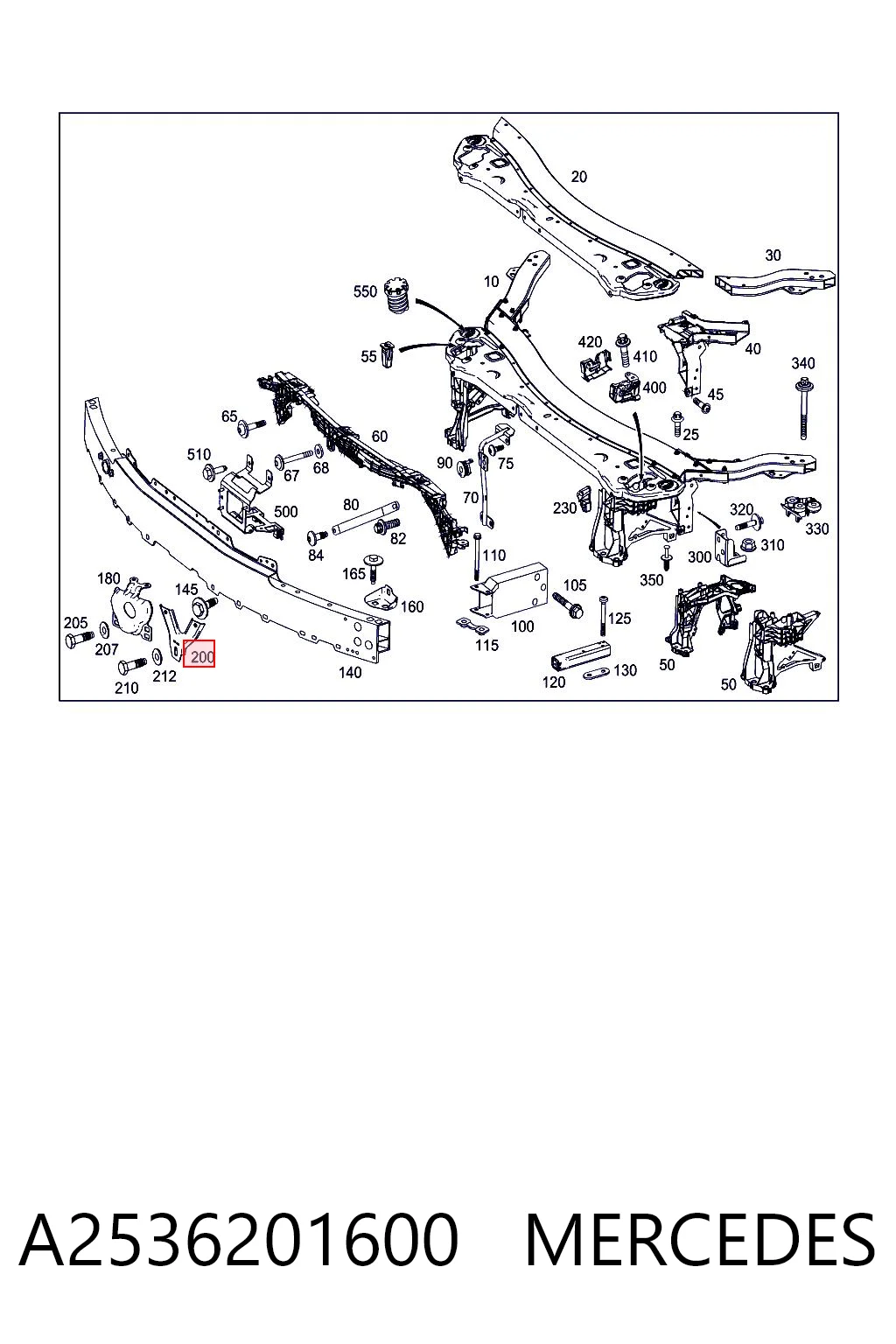 Кронштейн абсорбера переднього бампера AND 30805224 ціна, від 28.54 USD