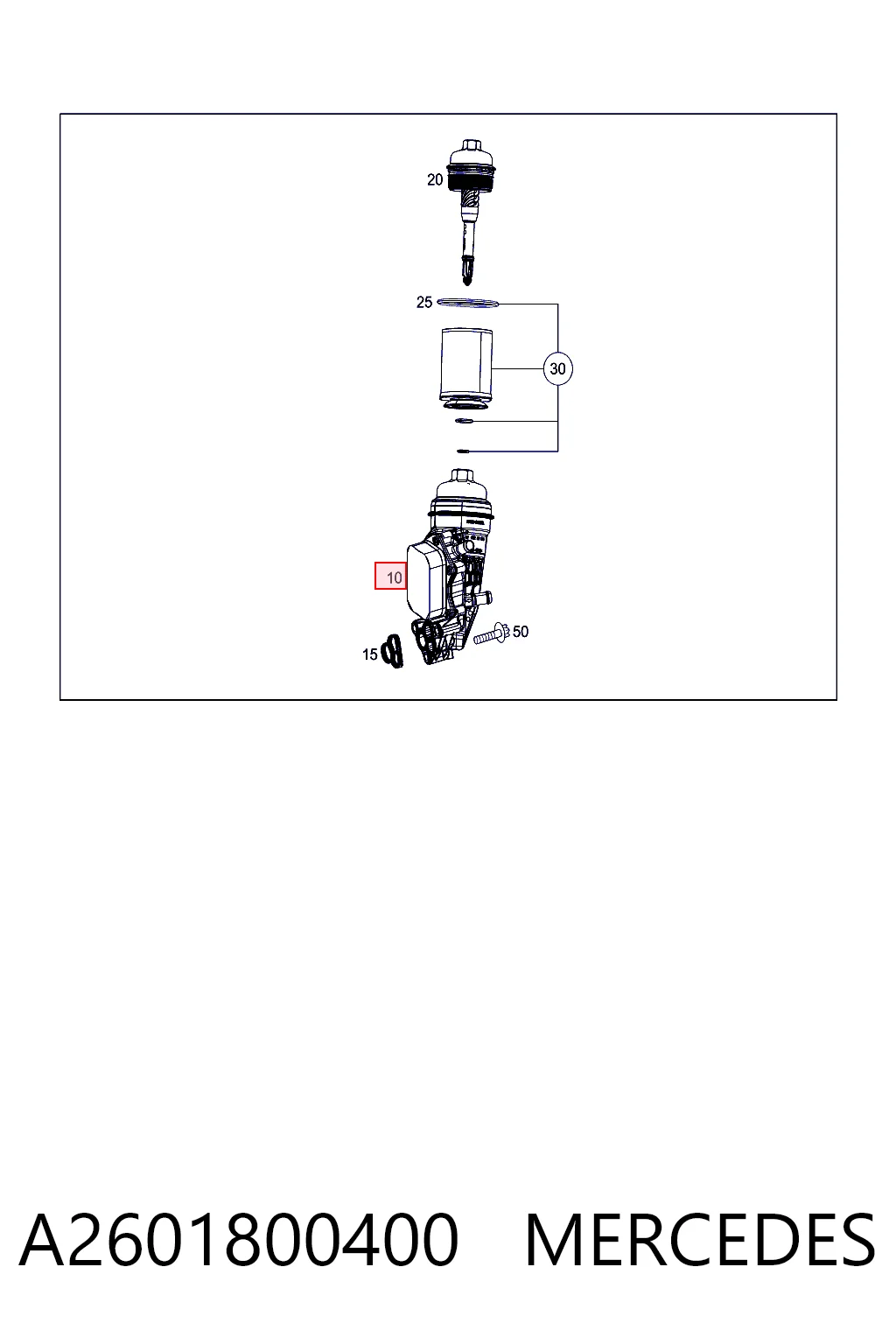 A2601800400 Mercedes Корпус маслофільтра