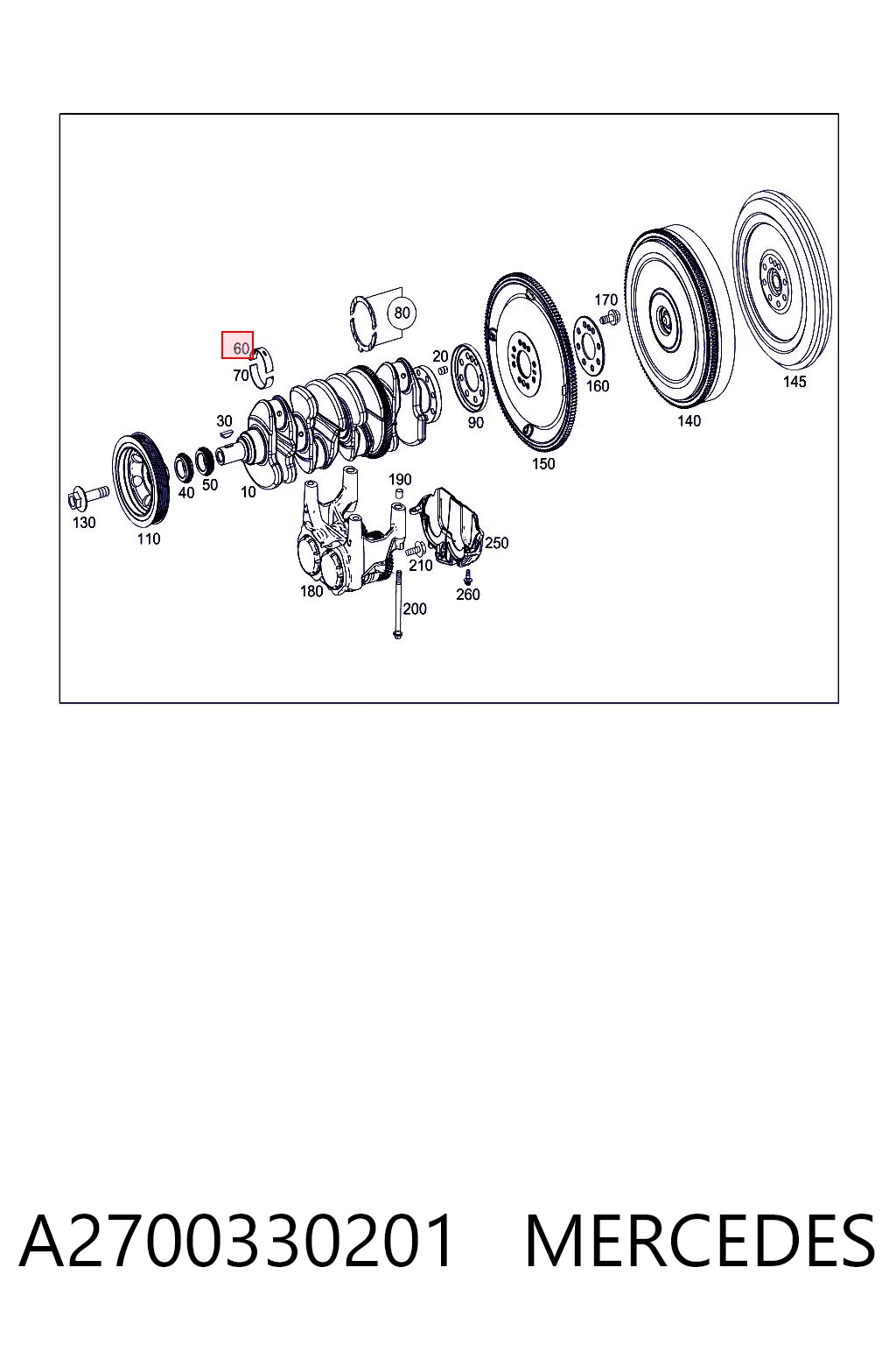 A2700330201 Mercedes Підшипник ковзання клонували
