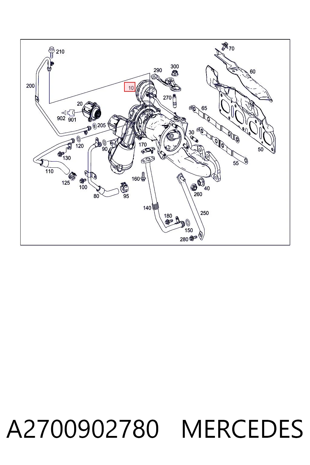 A2700902780 Mercedes Турбонаддув