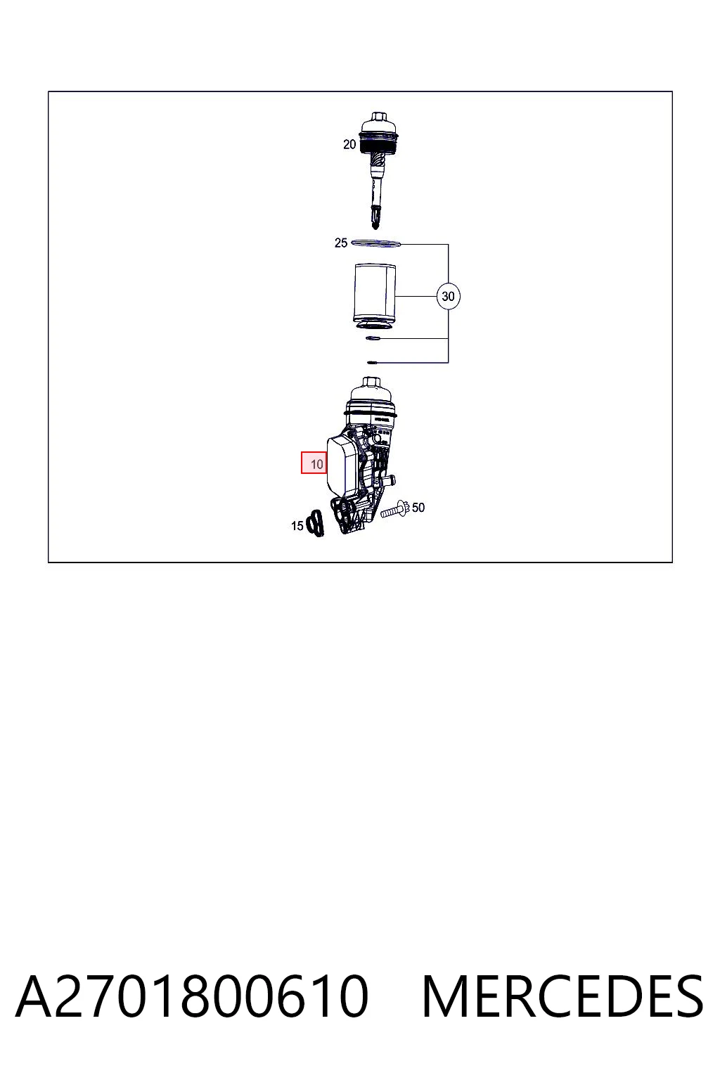 A2701800610 Mercedes Корпус маслофільтра