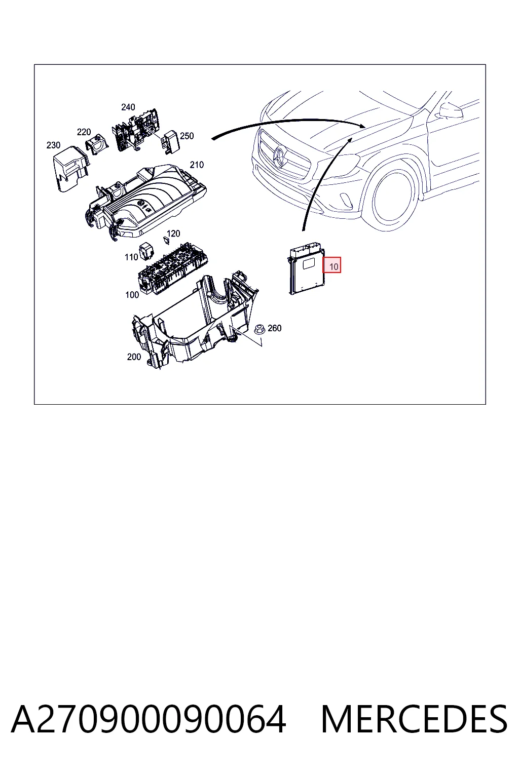 Купити A270900090087 Mercedes Модуль управління двигуном