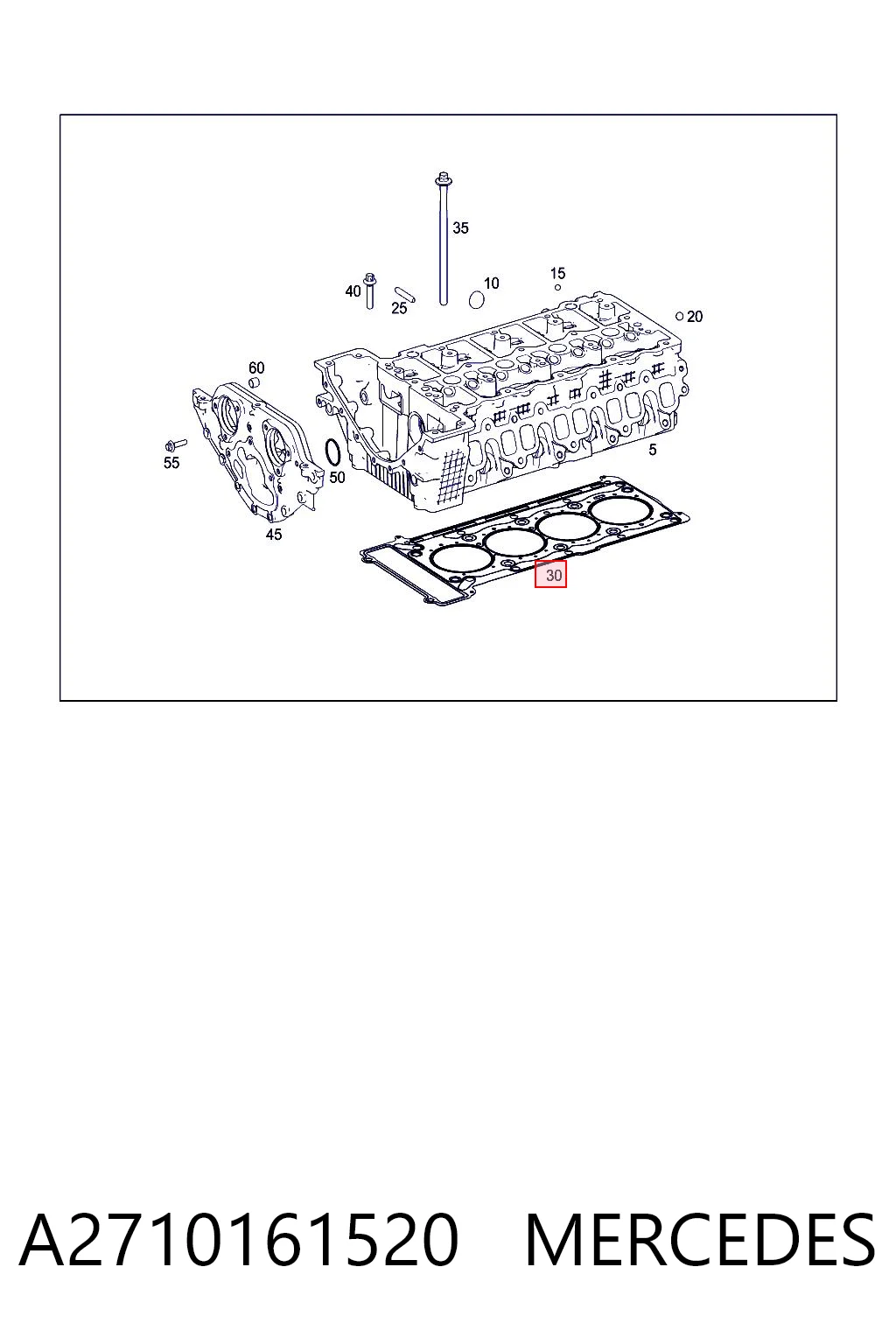 A2710161520 Mercedes Прокладка під головку