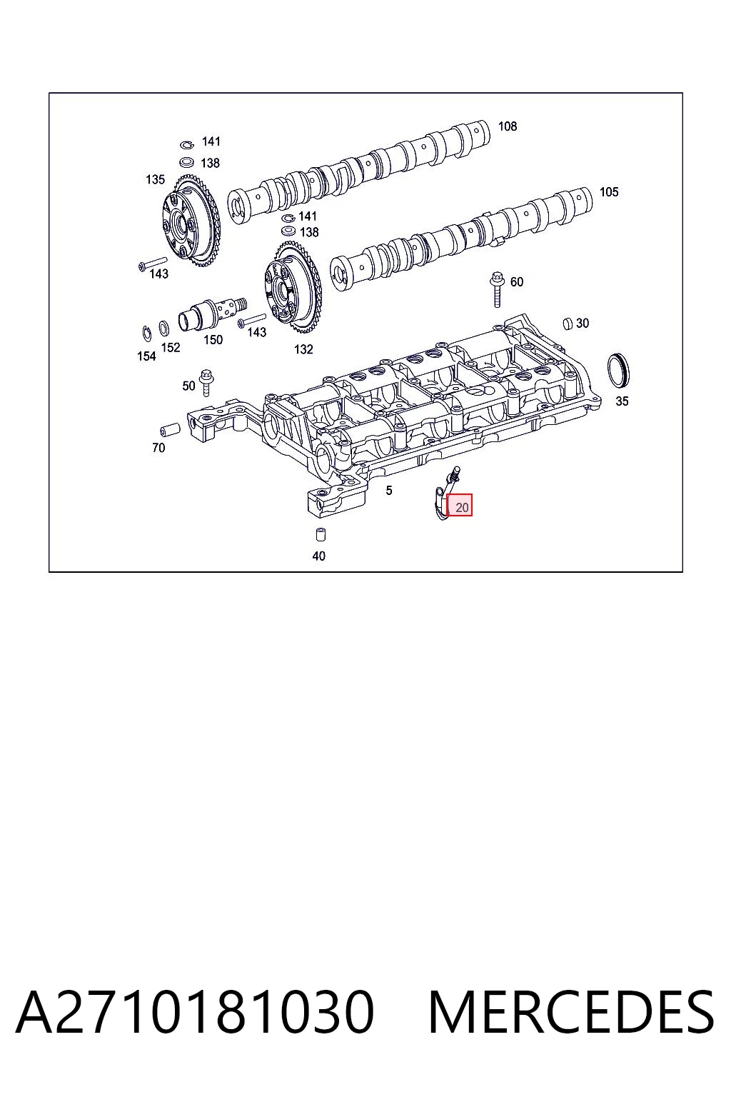 A2710181030 Mercedes Подача масляна труба