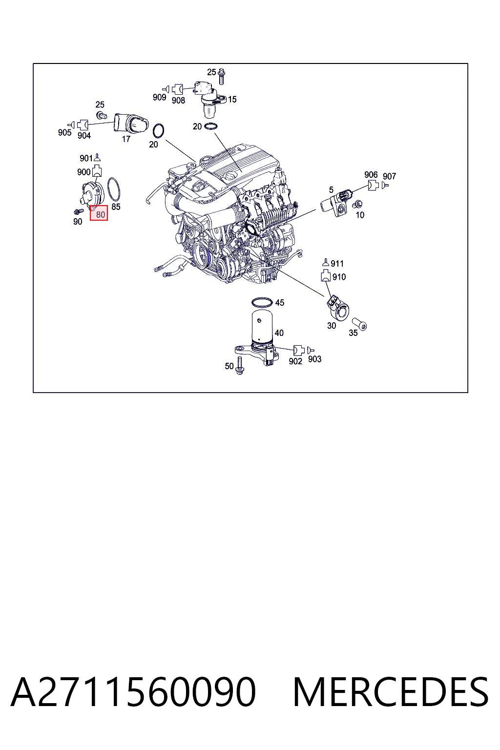 A2711560090 Mercedes Регулятор фаз газорозподілу