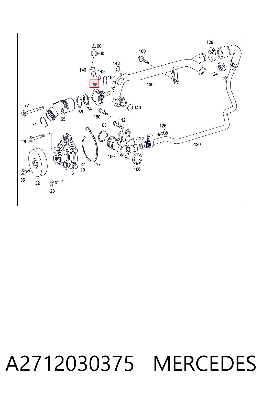 A2712030375 Mercedes Авто термостат