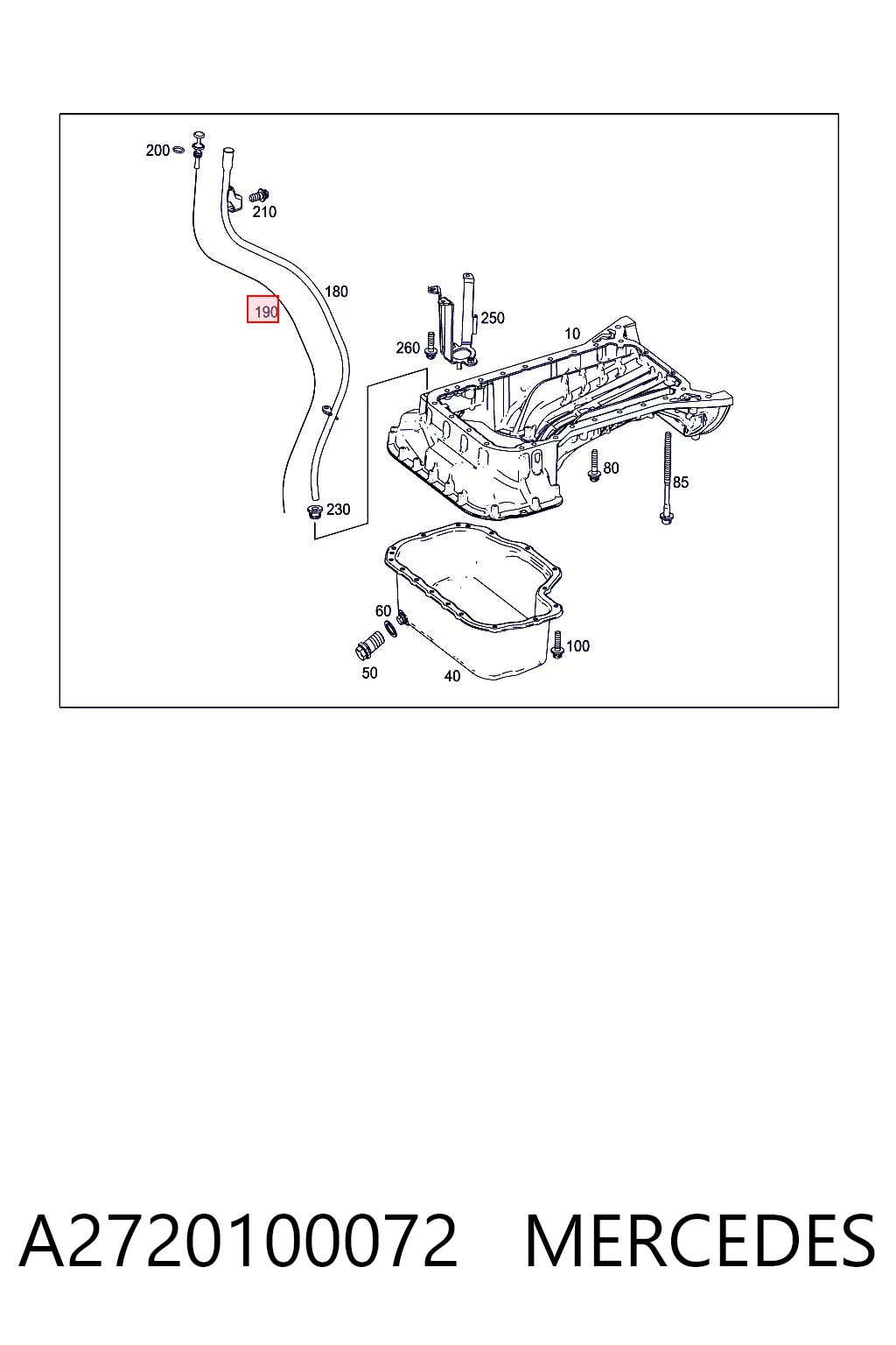 A2720100072 Mercedes Покажчик рівня масла