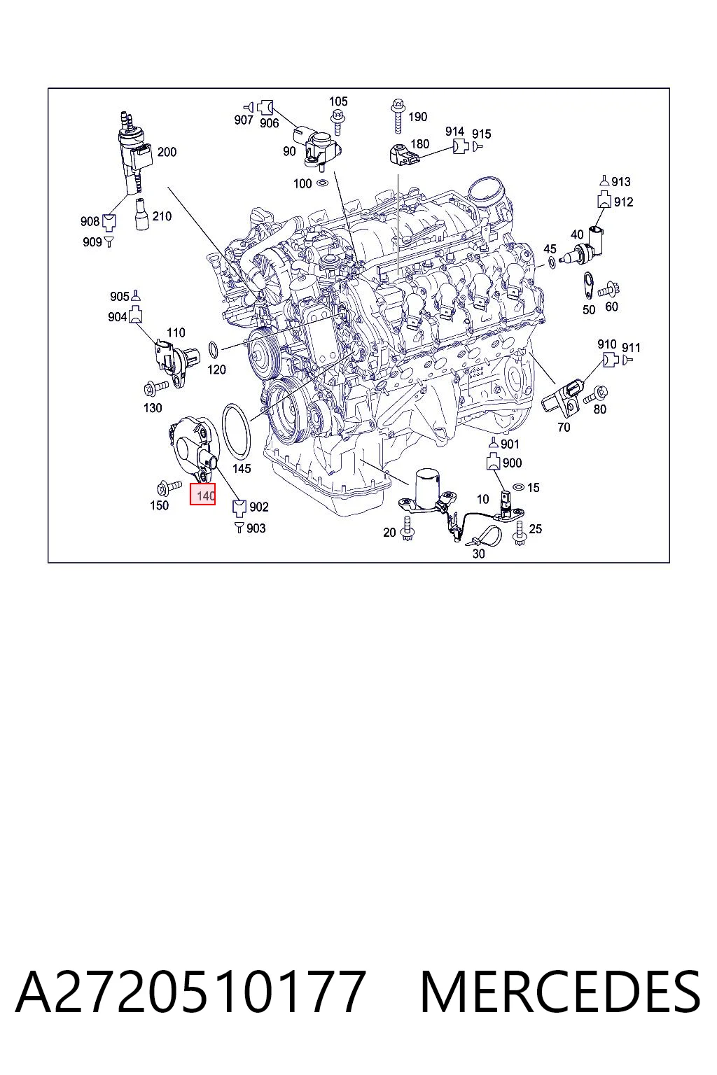 A2720510177 Mercedes Регулятор фаз газорозподілу