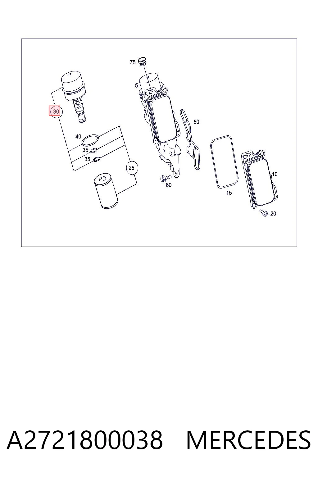 A2721800038 Mercedes Кришка масляного фільтра