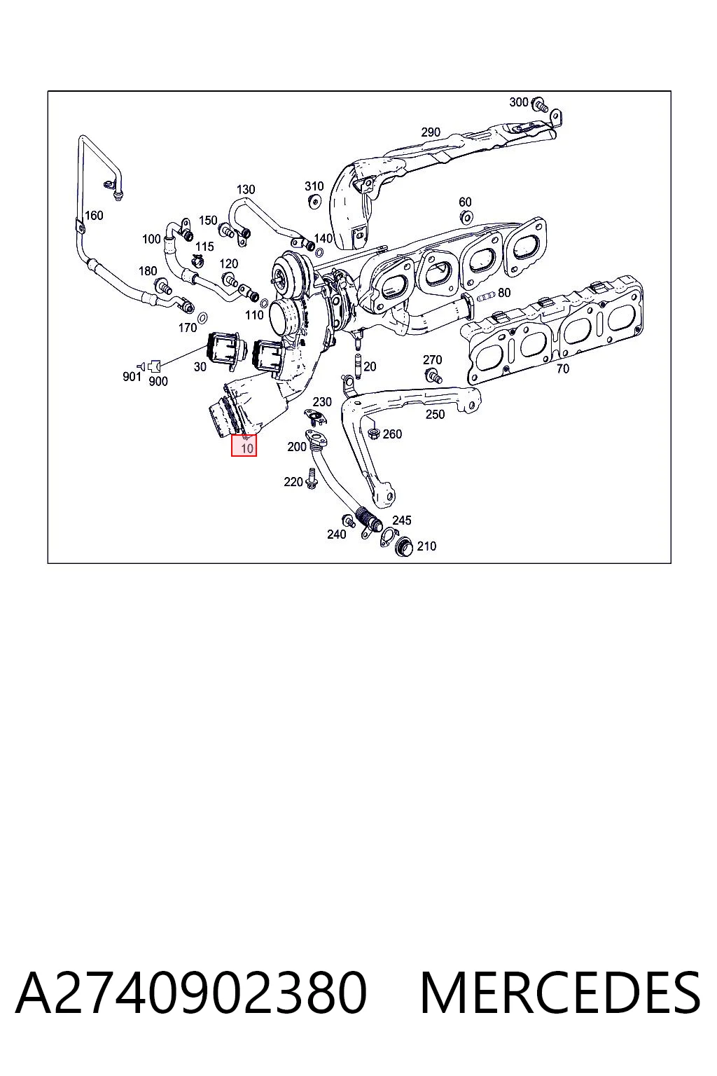 A2740902380 Mercedes Турбонаддув