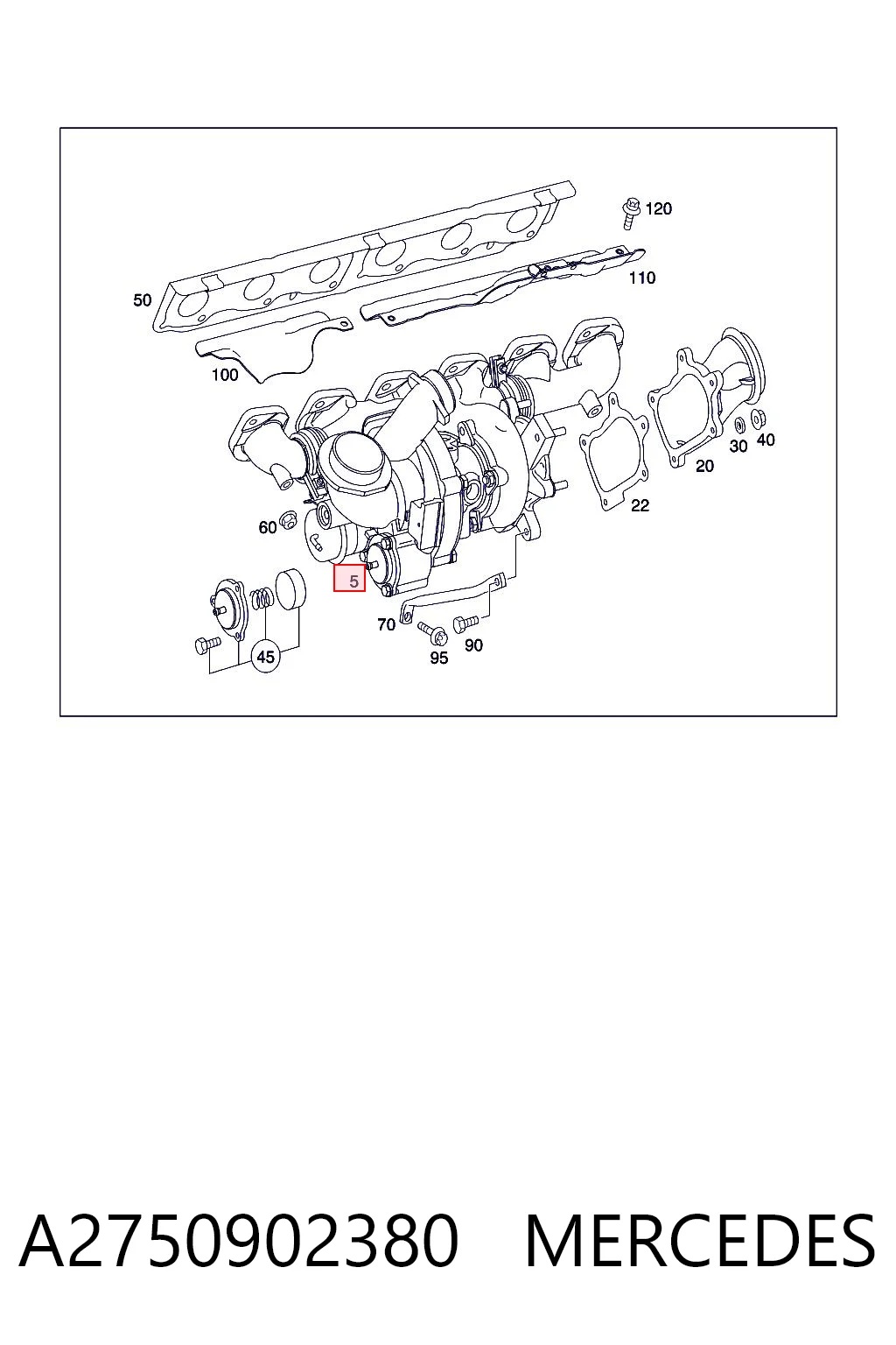 A2750902380 Mercedes Турбонаддув