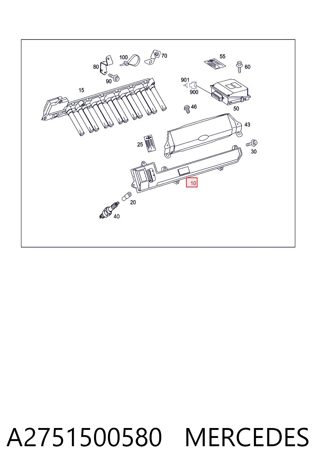 A2751500580 Mercedes Котушка запалювання