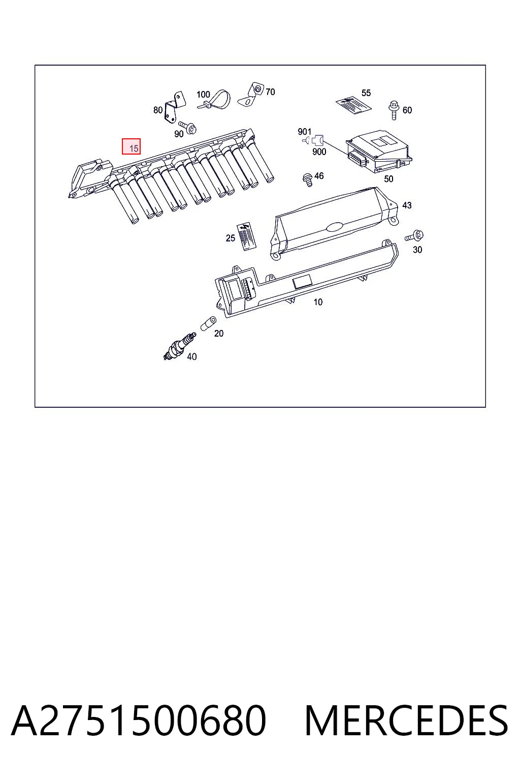 A2751500680 Mercedes Котушка запалювання