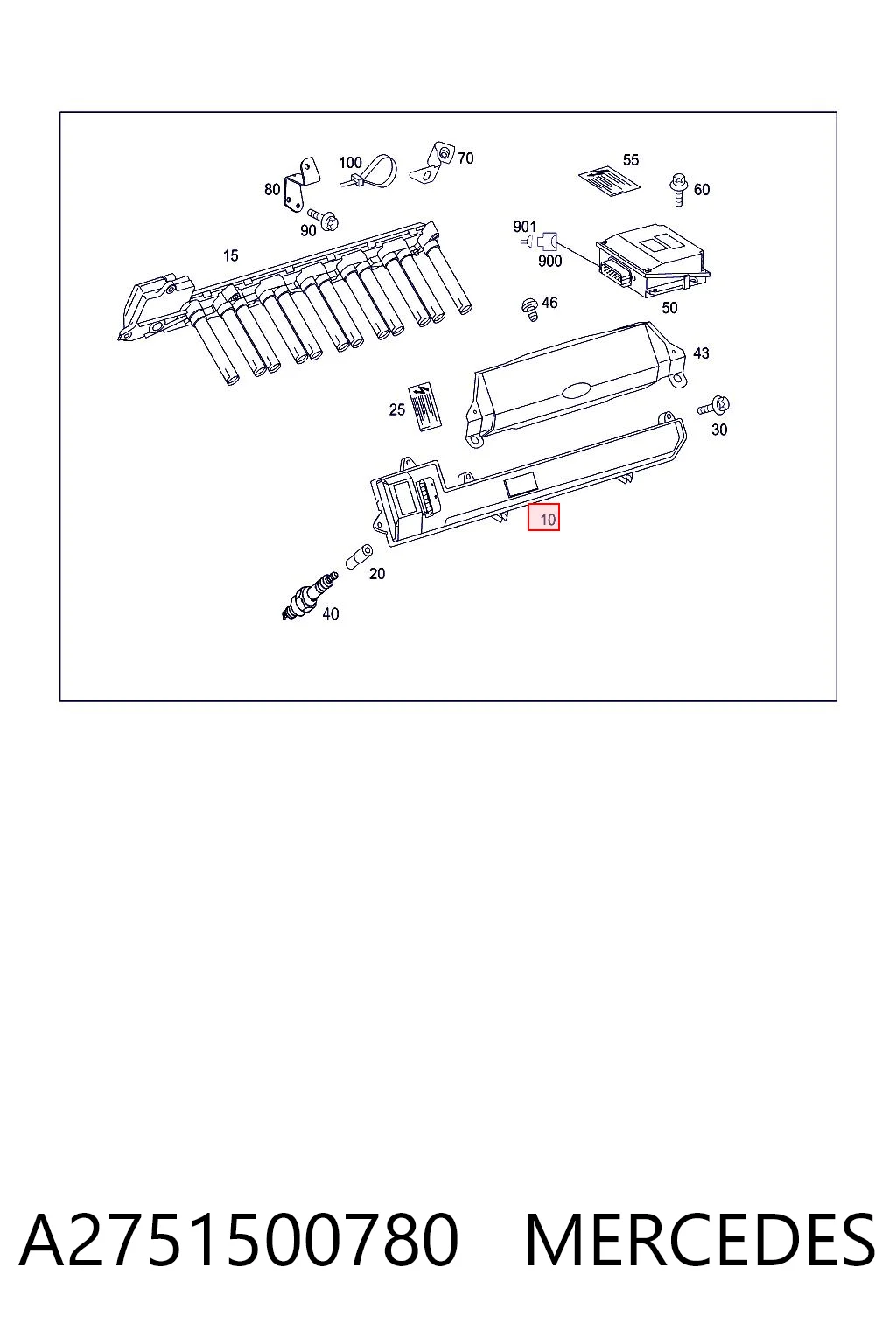 A2751500780 Mercedes Котушка запалювання