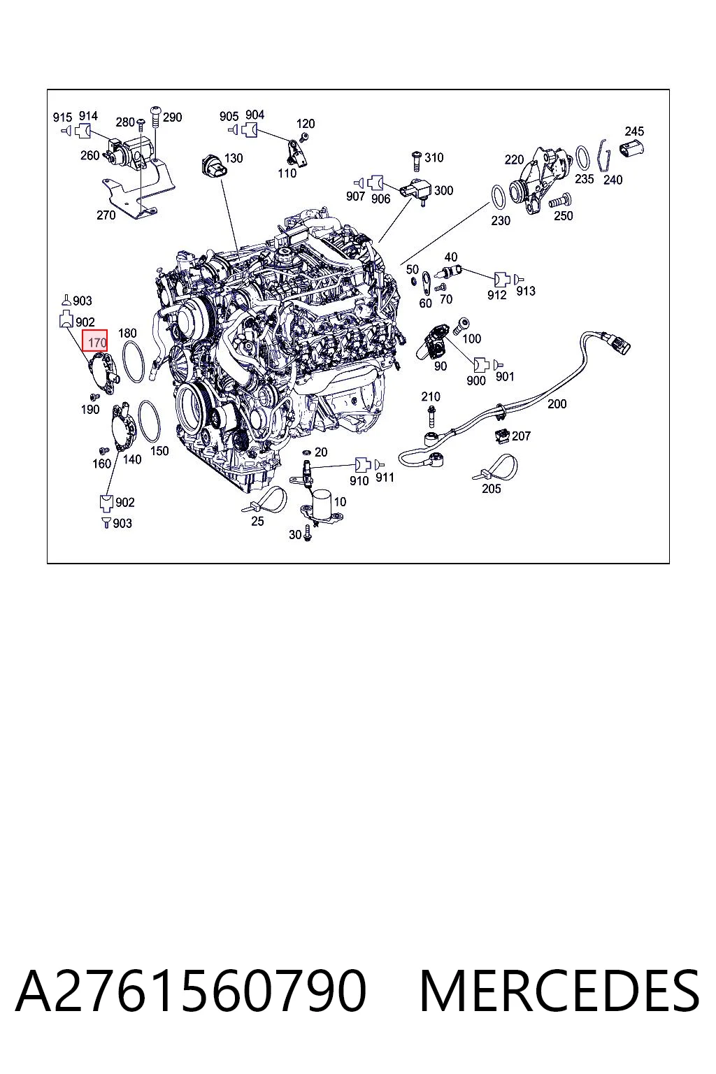 A2761560790 Mercedes Регулятор фаз газорозподілу