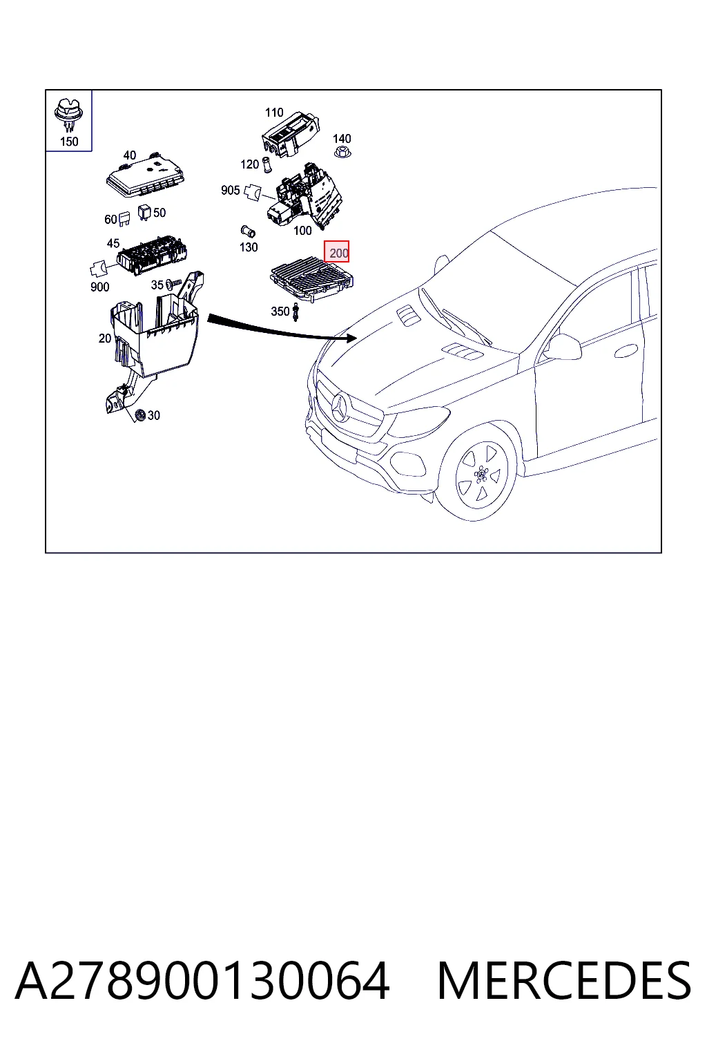 Блок двигуна Mercedes A278900130087