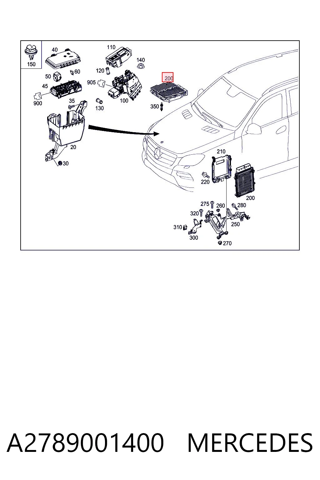 A2789001400 Mercedes 