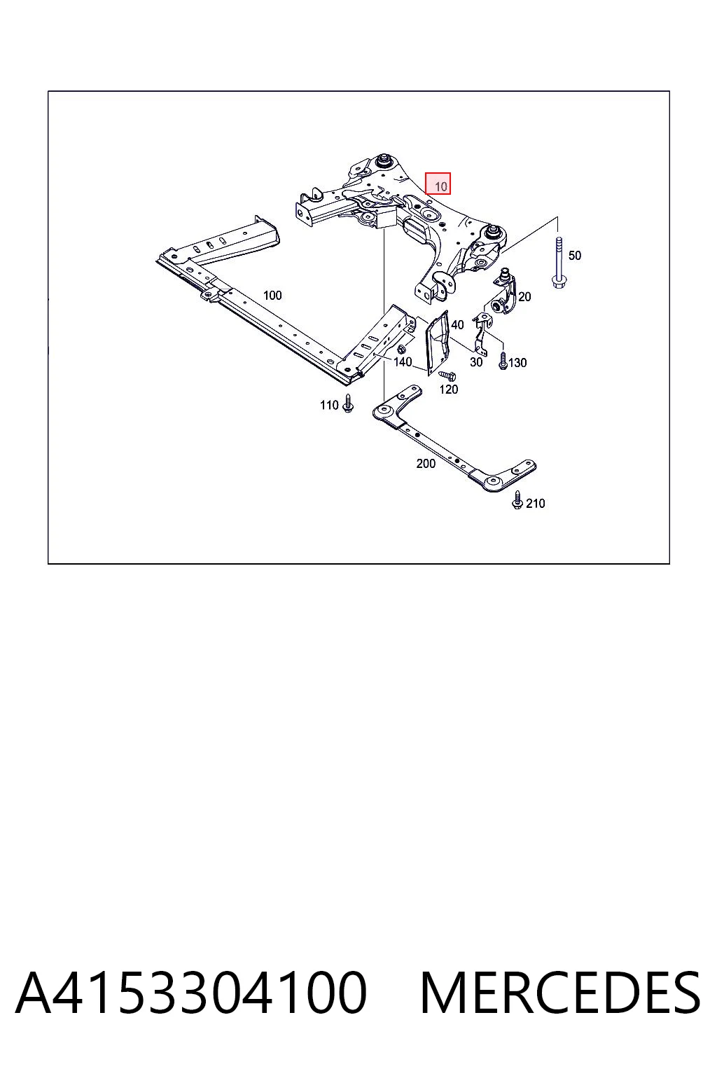 Сайлентблок передній балки/підрамника 8200586806 Renault (RVI)