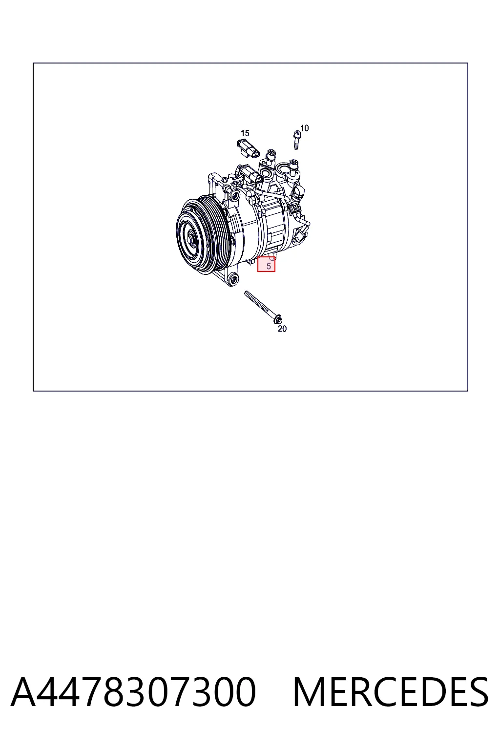 A4478307300 Mercedes Компресор холодоагенту