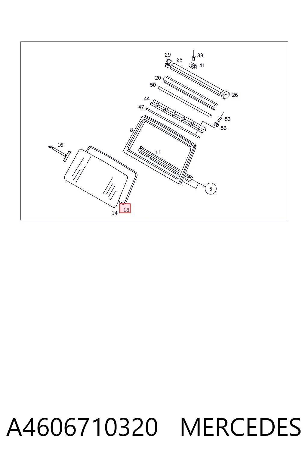 GS4615P110X Pilkington Прокладка лобового скла