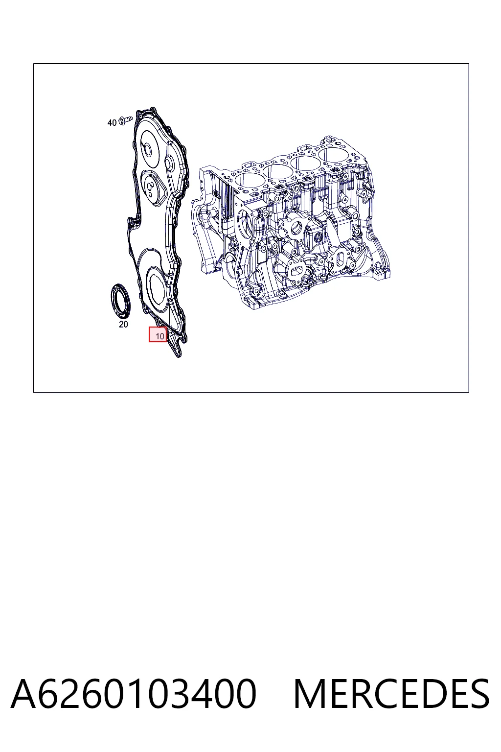 A6260103400 Renault (RVI) Кожух ременя ГРМ