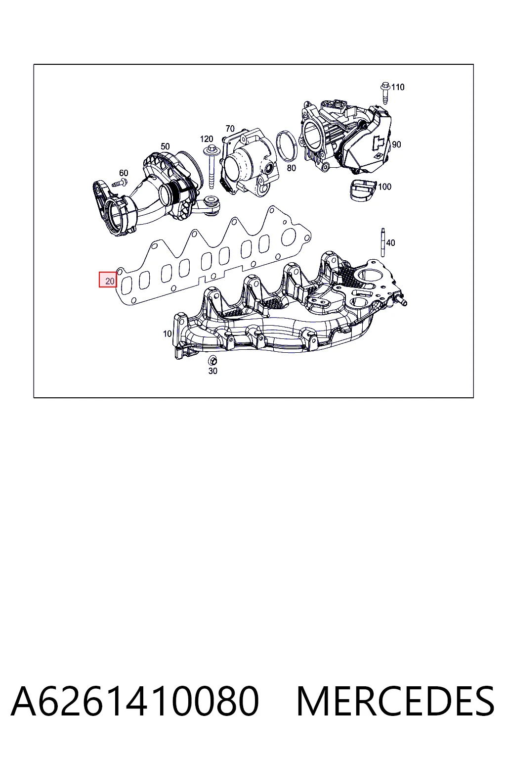 95517894 Peugeot/Citroen Прокладка впускного колектора