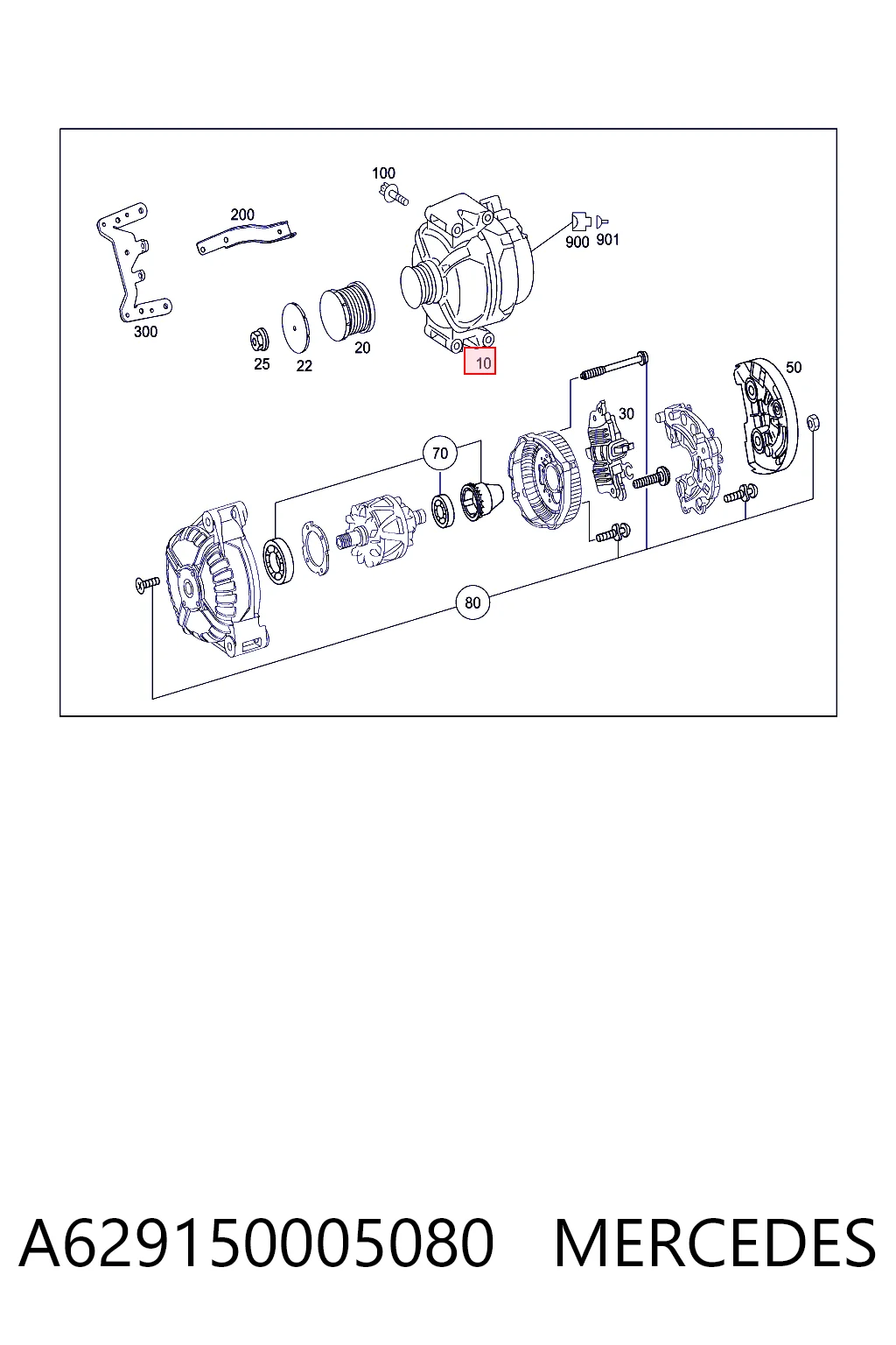 Купити A629150045087 Mercedes Генератор