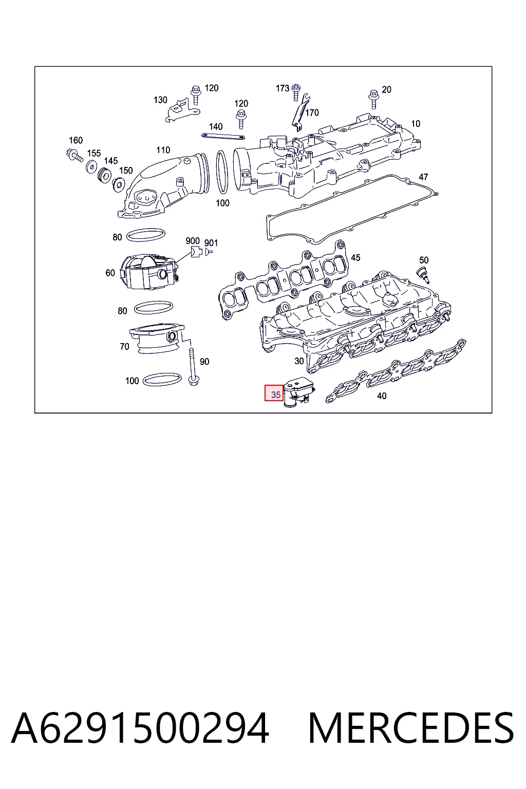 Клапан холостого ходу Mercedes GL позашляховик (X164) (2006 - 2012) ціна, від 73.70 USD