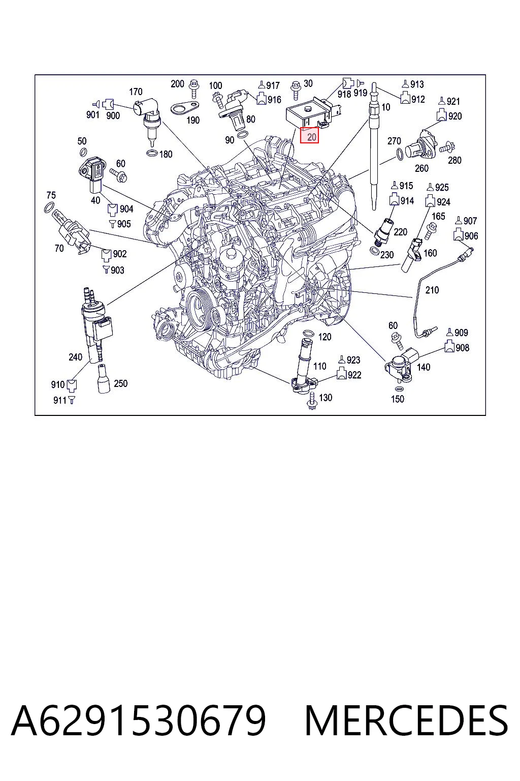 A6291530679 Mercedes Реле свічок накалу