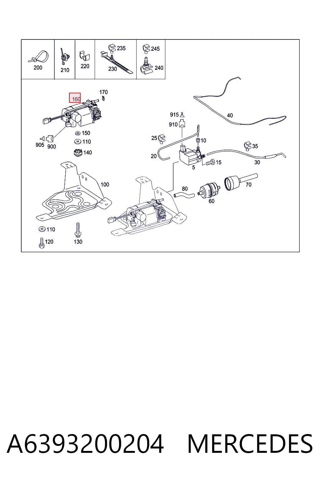 A6393200204 Mercedes Компресор підкачки амортизаторів