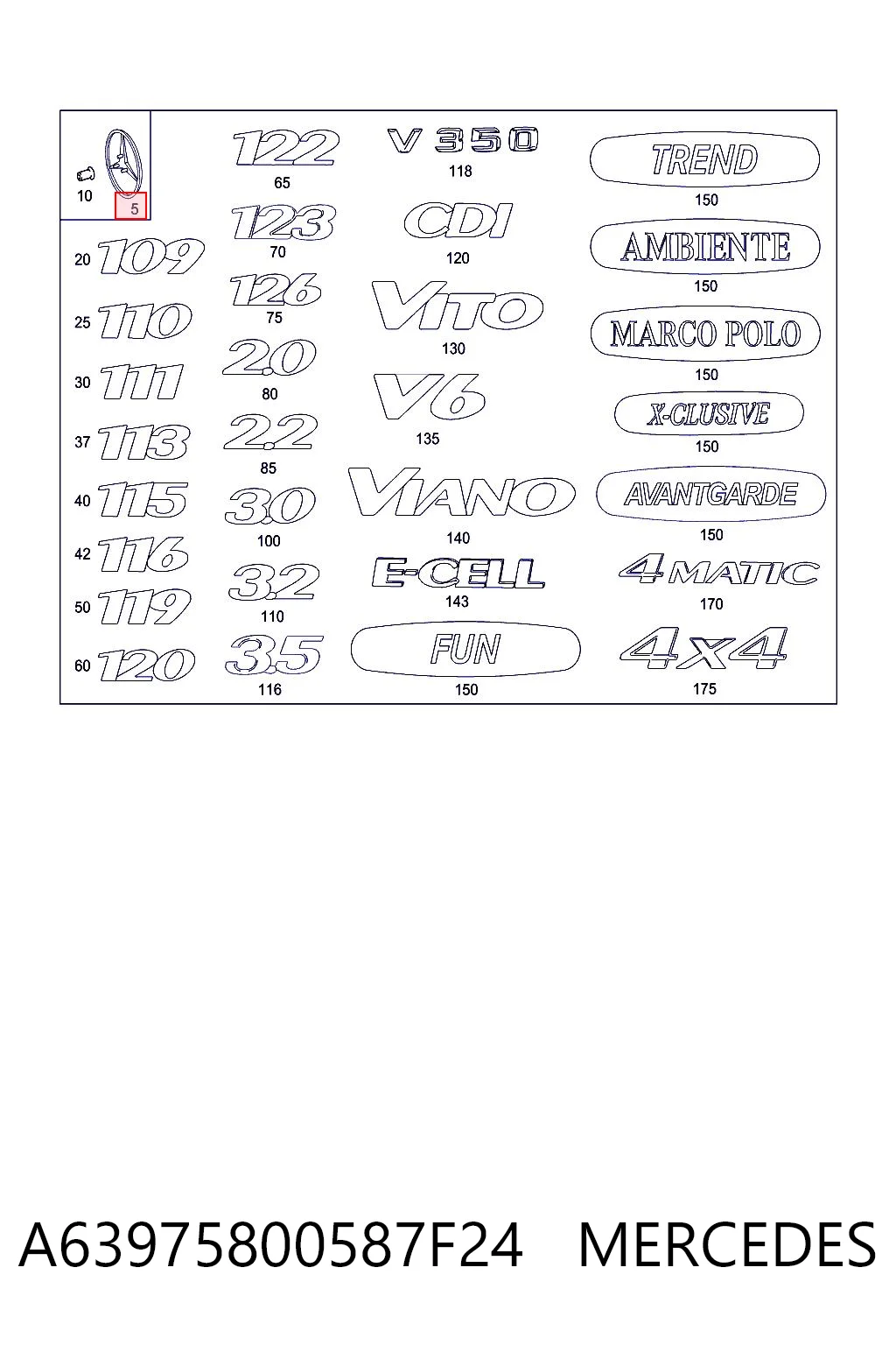 A63975800587F24 Mercedes