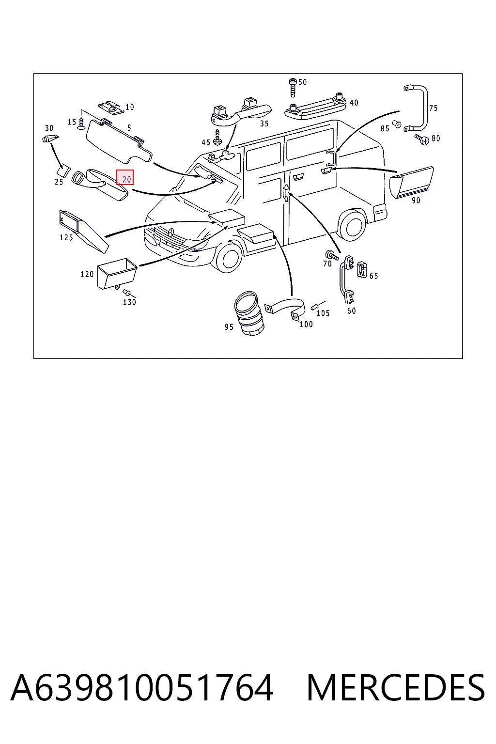 Дзеркало заднього виду Autotechteile 8199