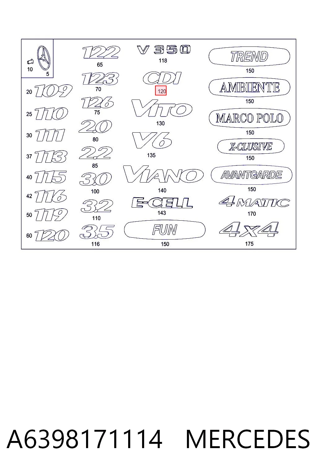 A6398171114 Mercedes