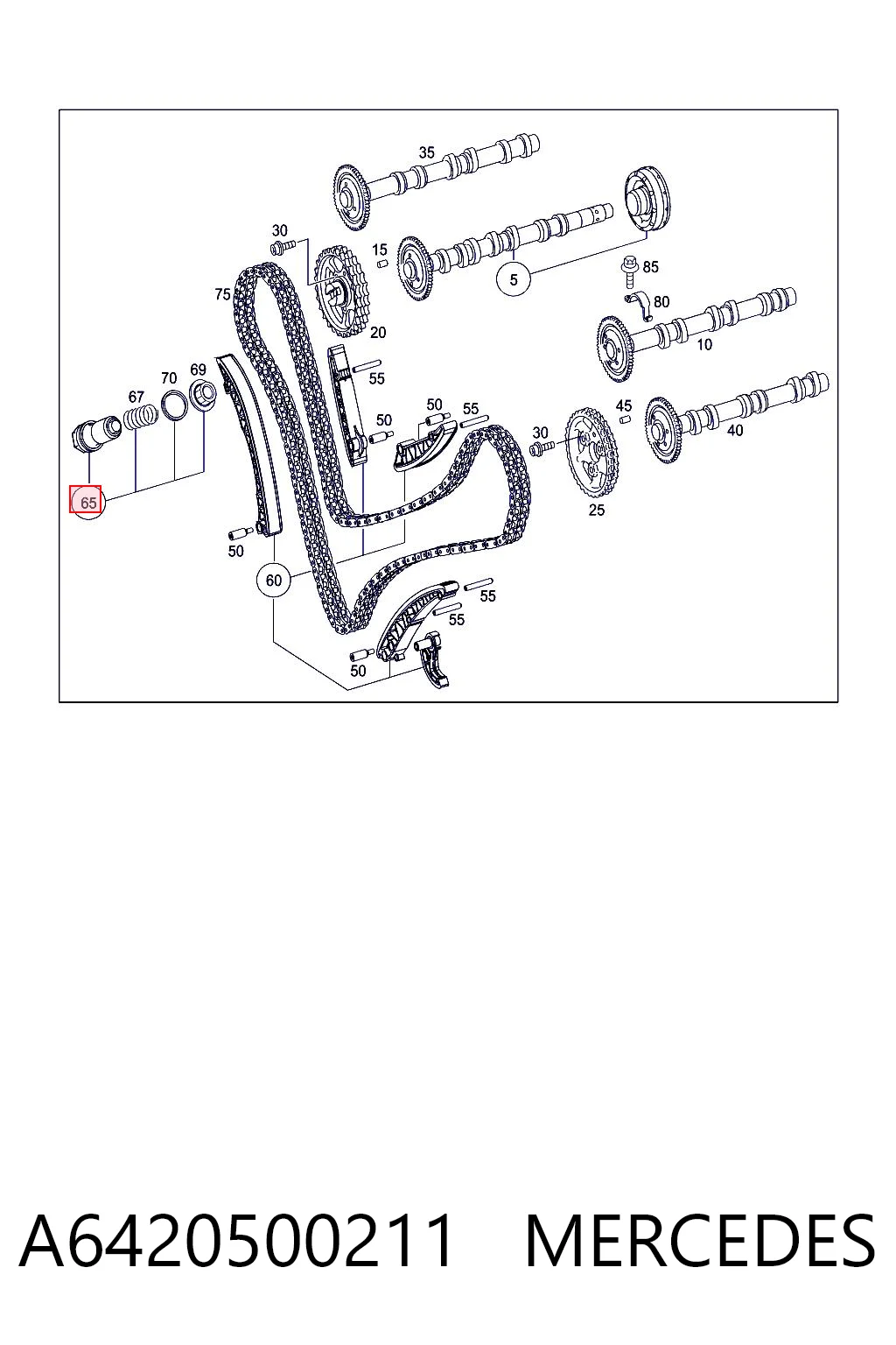 A6420500211 Mercedes Натягувач ланцюга ГРМ
