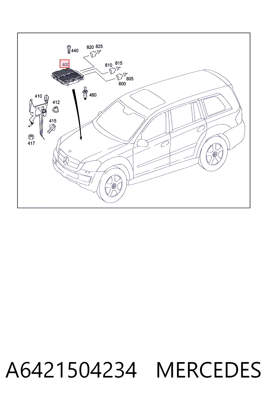 ЕБУ Mercedes GL позашляховик (X164) (2006 - 2012) ціна, від 102.89 USD
