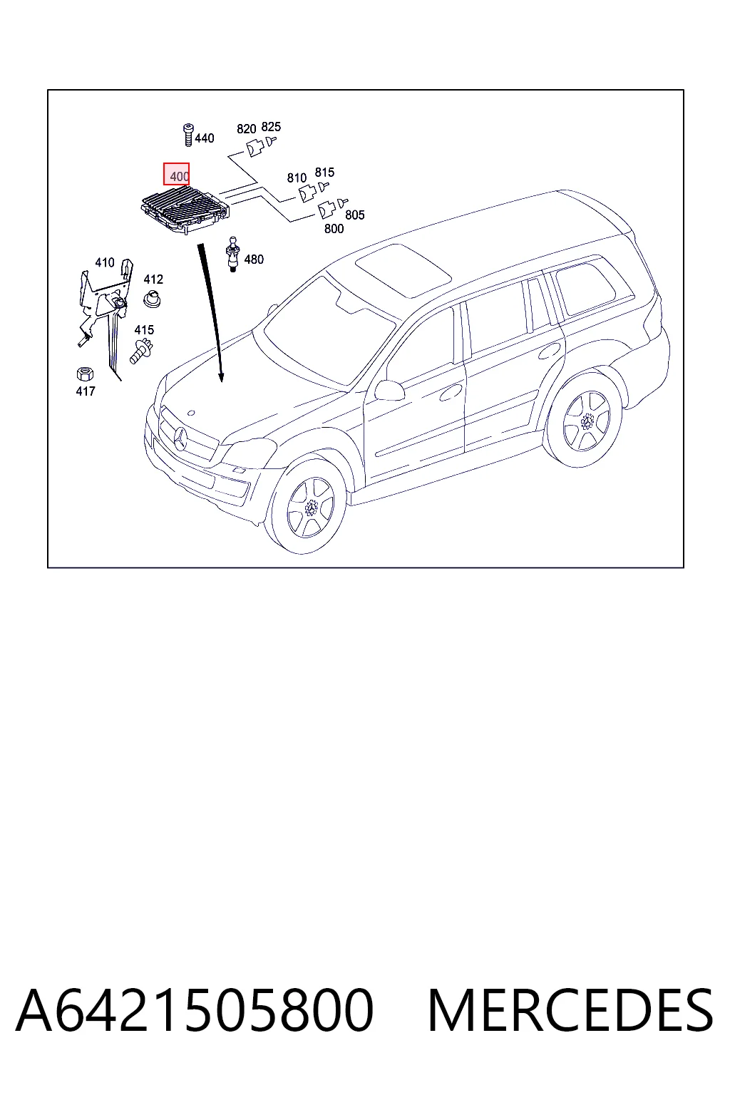  Електронний блок керування двигуном Mercedes GL 