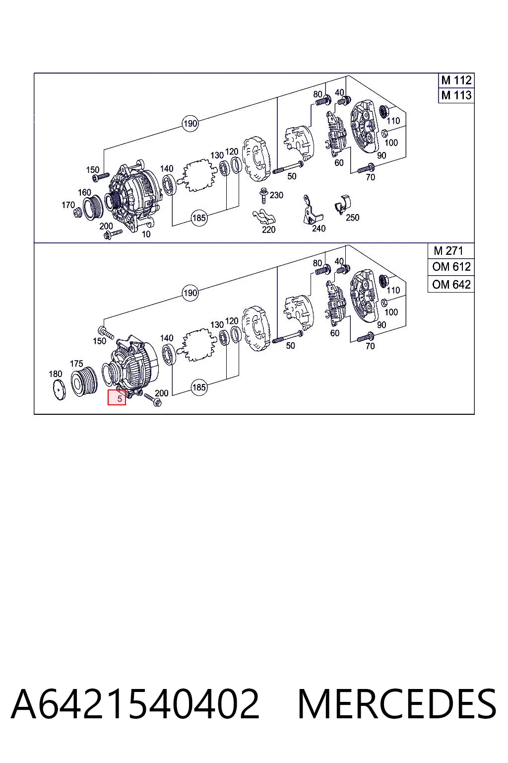 A6421540402 Mercedes Авто генератор