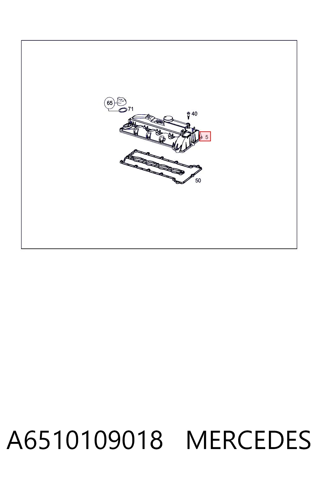 A6510109018 Mercedes Кришка двигуна