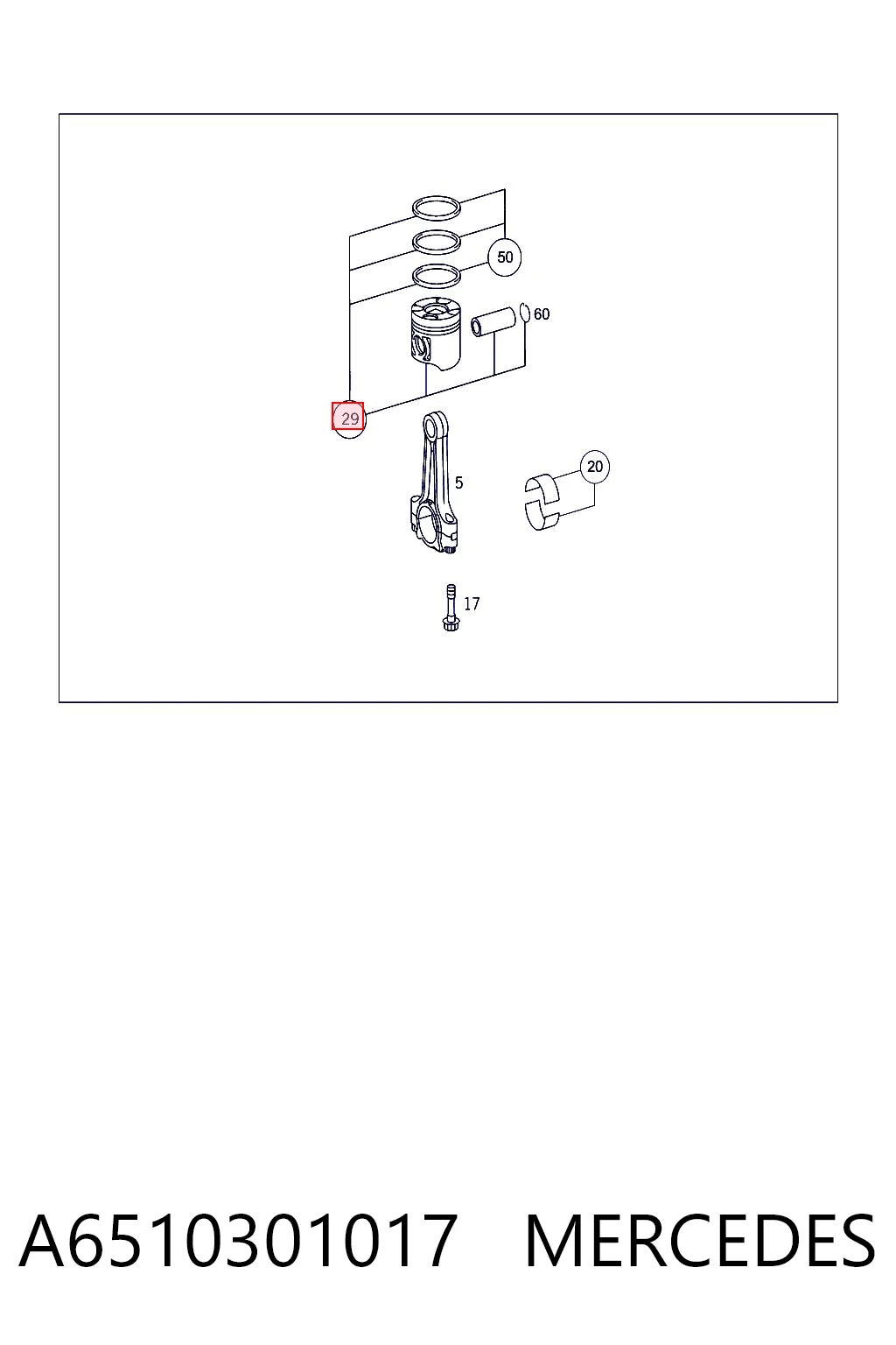 001PI00166002 Mahle Original Поршня на 1 циліндр, STD
