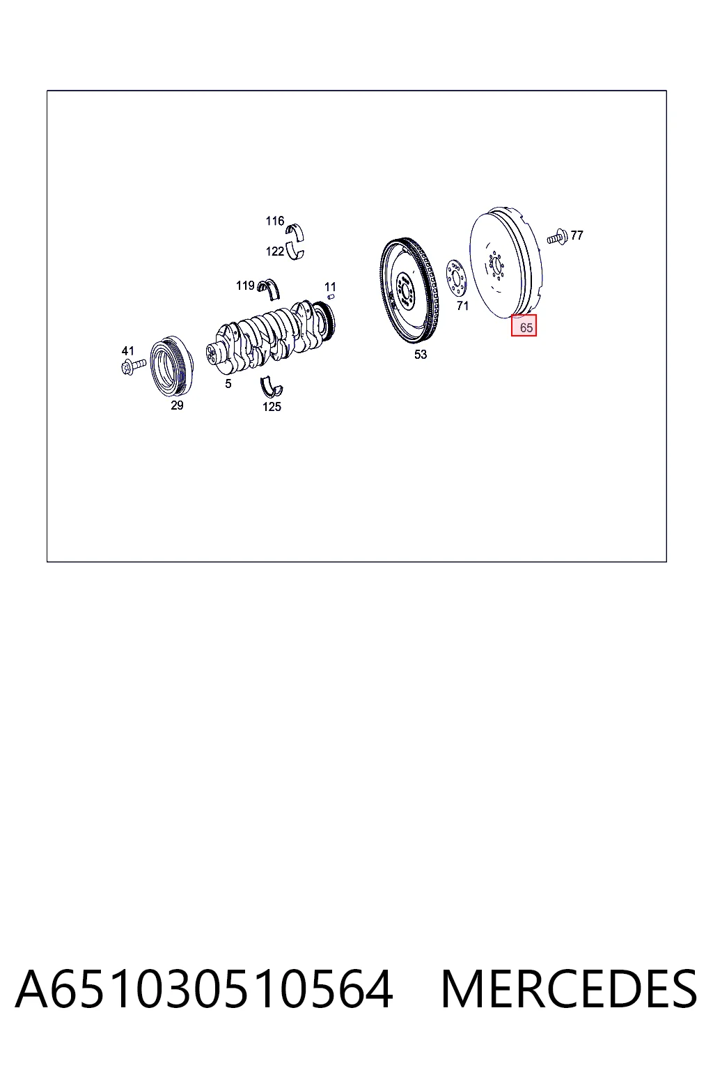 Маховик двигуна Mercedes A651030510587 ціна, від 411.92 USD