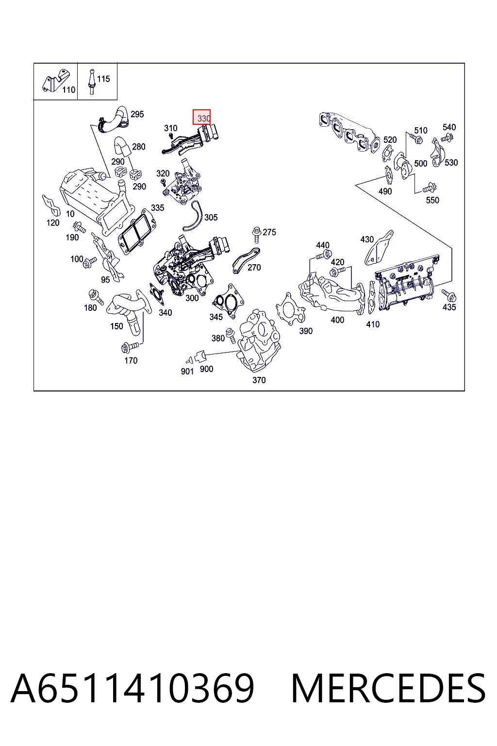 A6511410369 Mercedes Клапан/ актуатор приводу заслінки EGR