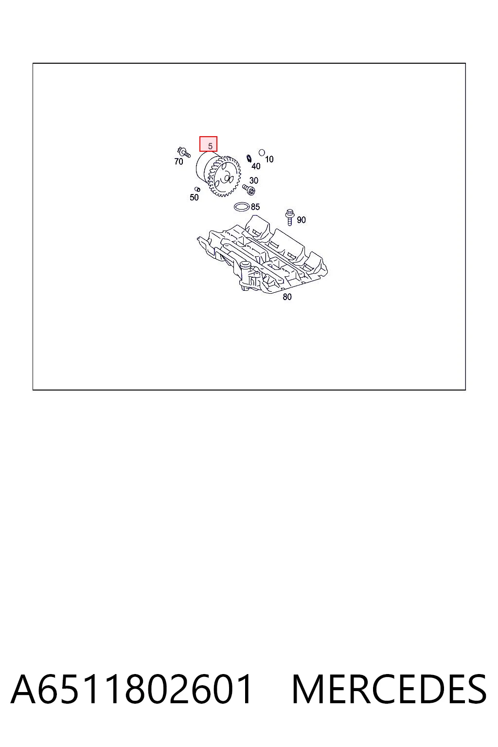 A6511802601 Mercedes Масляний насос двигуна