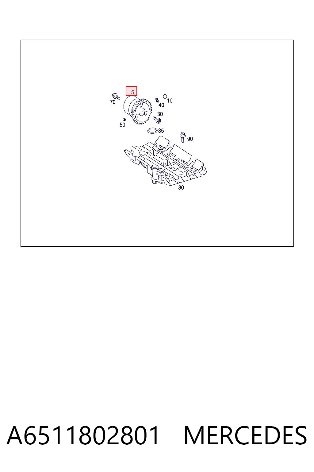 A6511802801 Mercedes Масляний насос двигуна